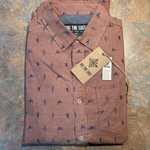 Ski The East Showboat Oxford Brick Small Button Down Dress Shirt